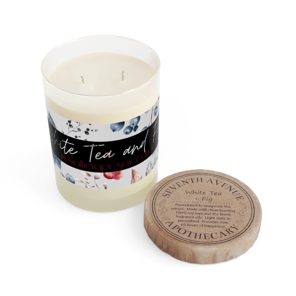 White Tea and Fig Candle, 11 oz Candle, Fall Candle, Winter Candle, Fall Decor, Autumn Candle, Housewarming Gift, Dye Free