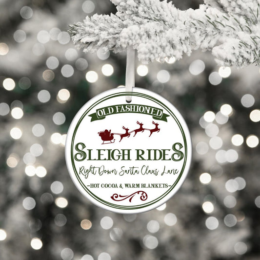 Sleigh Rides Ceramic Ornaments