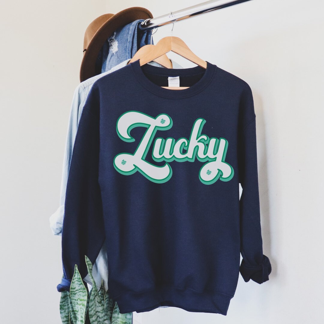 Lucky Sweatshirt, Retro Lucky, St Patricks Day Sweatshirt, St Pattys Day Sweater, St Paddys Day Gift, Lucky Sweater, Mommy And Me Sweatshirt
