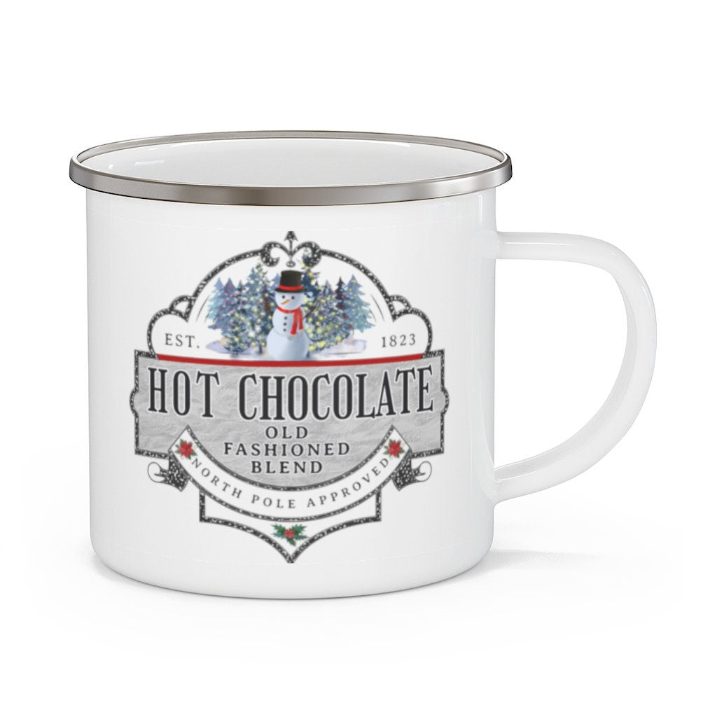 Hot Chocolate Mug, Hot Cocoa Mug, Camping Mug Christmas, 12 oz mug, Christmas Eve Box Filler, Christmas Eve Gift, Hot Chocolate Mug for Kids