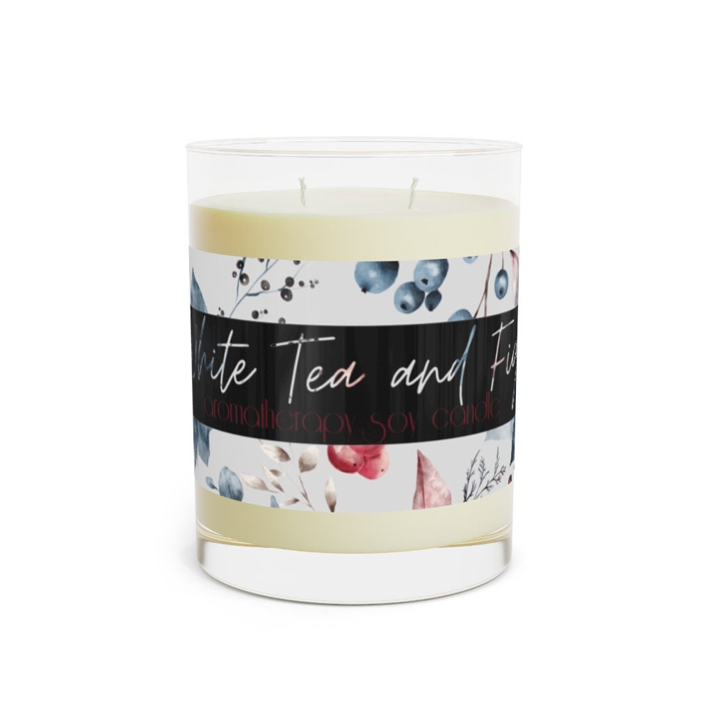 White Tea and Fig Candle, 11 oz Candle, Fall Candle, Winter Candle, Fall Decor, Autumn Candle, Housewarming Gift, Dye Free