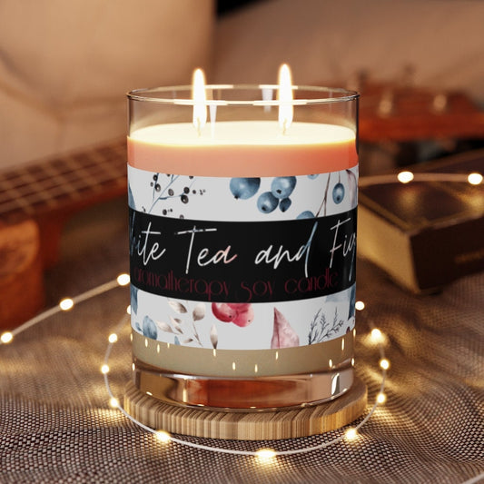 White Tea and Fig Candle, 11 oz Candle, Fall Candle, Winter Candle, Fall Decor, Autumn Candle, Housewarming Gift, Dye Free