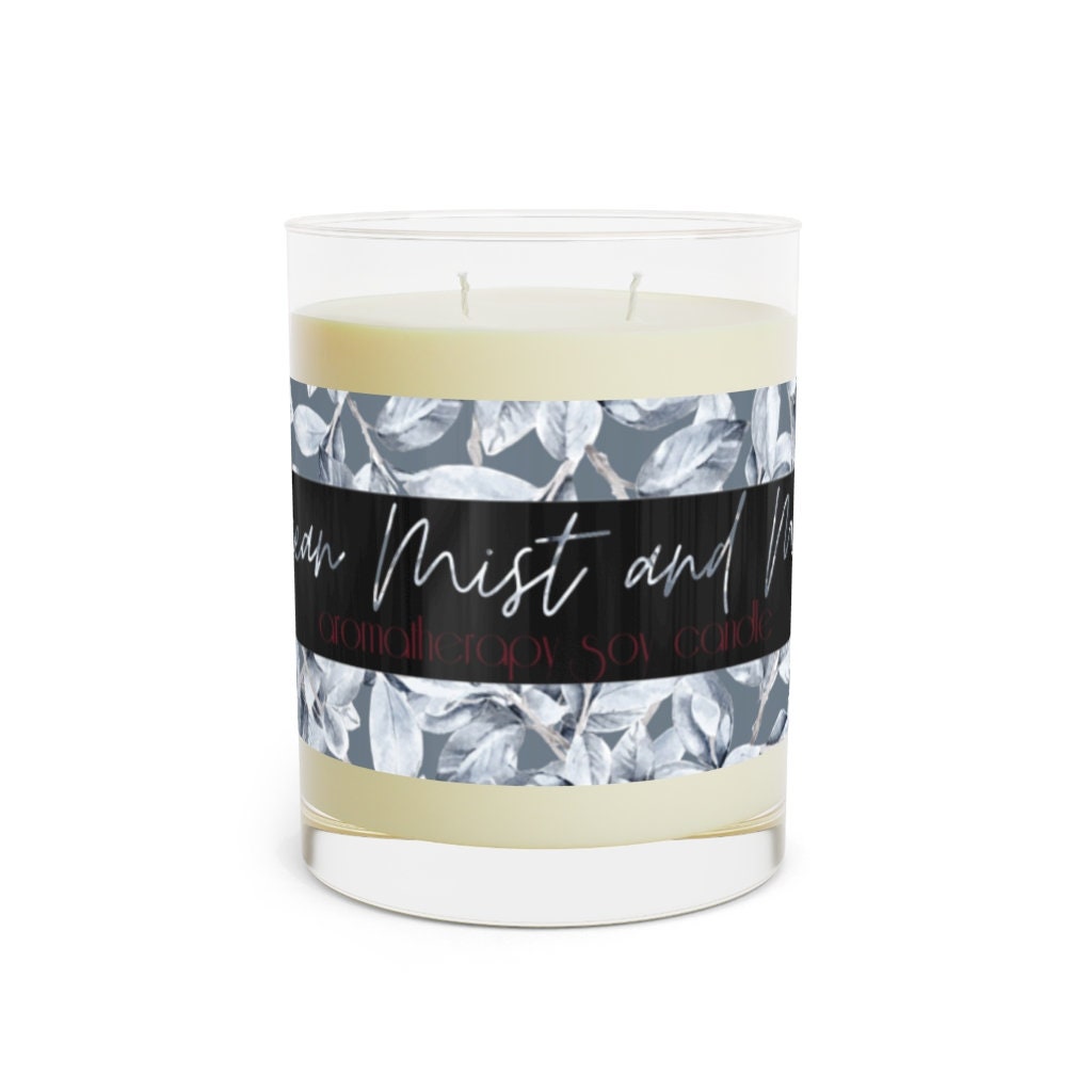 Fall Candle, Ocean Mist and Moss Scented Candle, 11 oz Candle, Winter Candle, Fall Decor, Autumn Candle, Housewarming Gift, Dye Free