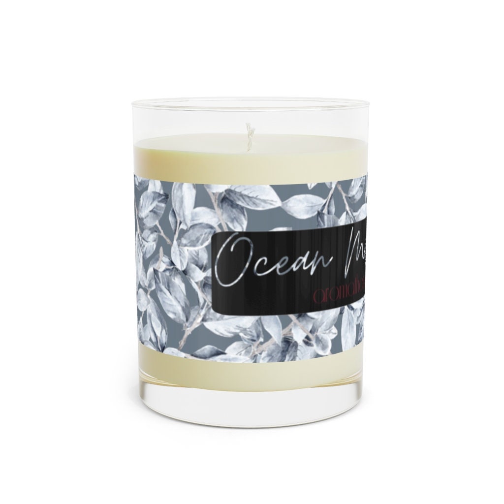 Fall Candle, Ocean Mist and Moss Scented Candle, 11 oz Candle, Winter Candle, Fall Decor, Autumn Candle, Housewarming Gift, Dye Free