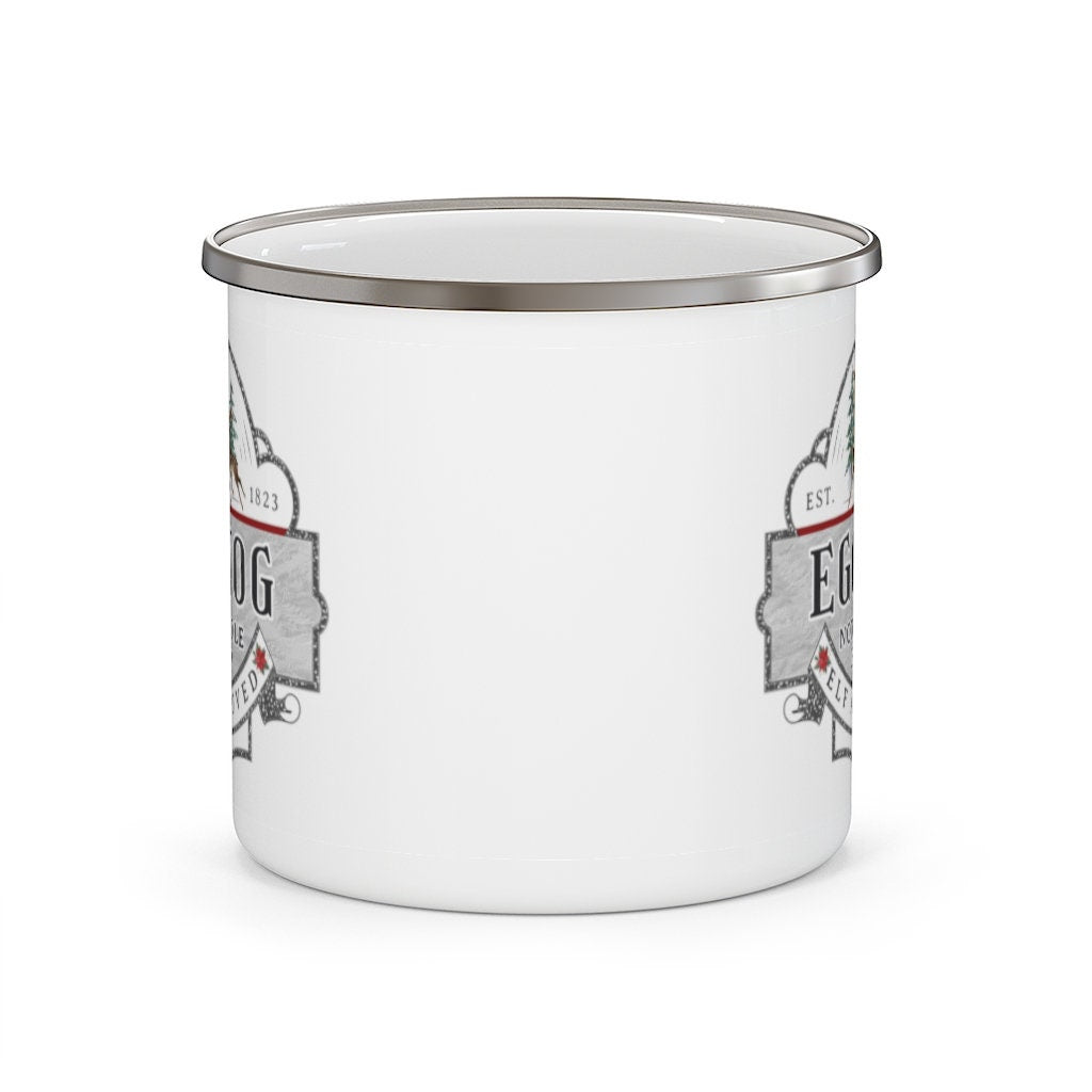 Eggnog Mug, Camping Mug Christmas, 12 oz Mug, Enamel Mug, Christmas Eve Gift, Funny Christmas Mug, Eggnog Cup, Christmas Eve Mug, Xmas Mug