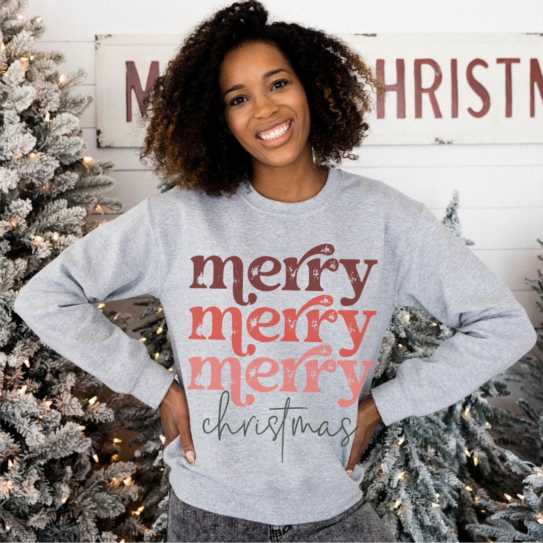 Retro Merry Christmas Sweatshirt