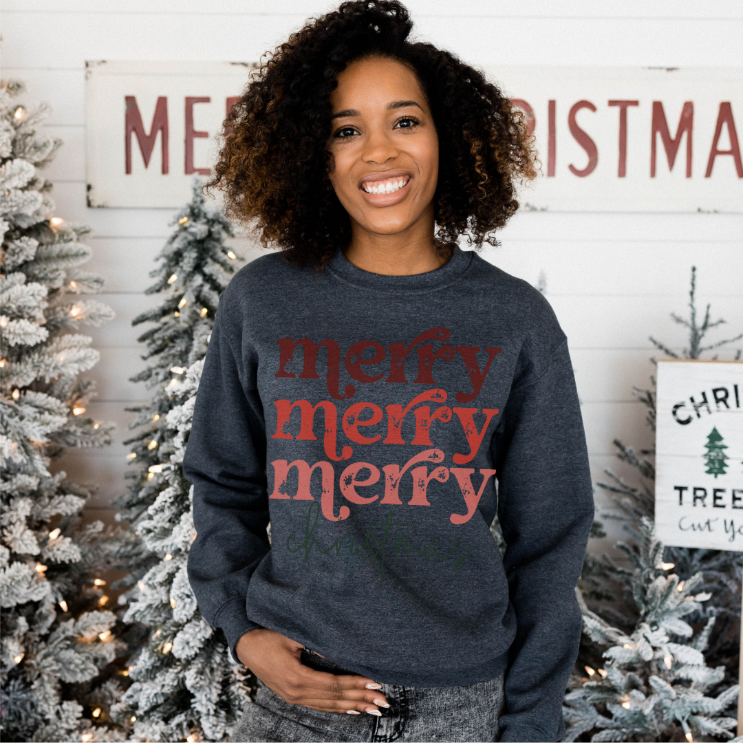 Retro Merry Christmas Sweatshirt