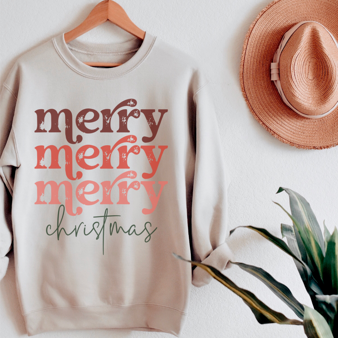 Retro Merry Christmas Sweatshirt