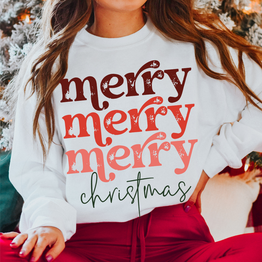 Retro Merry Christmas Sweatshirt