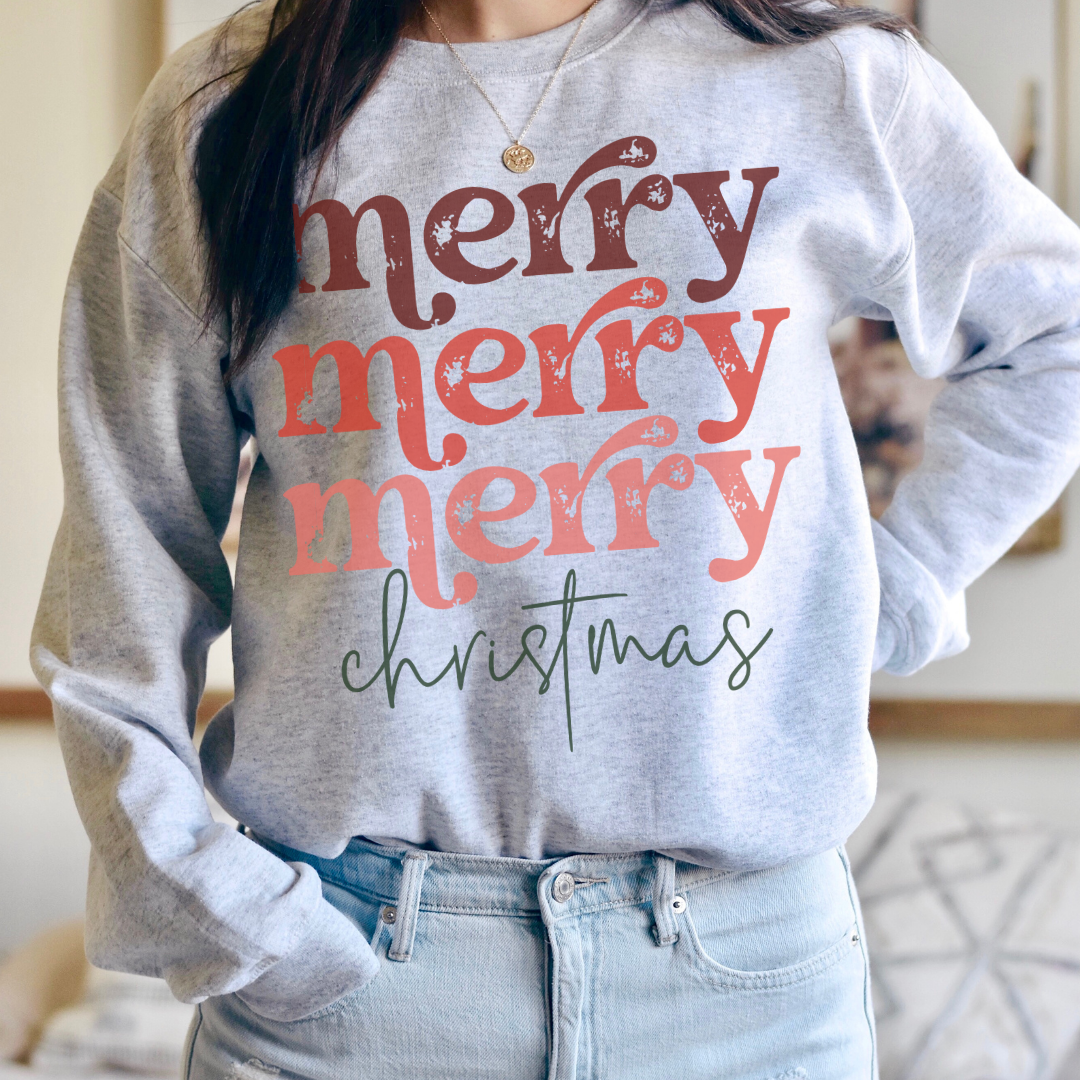 Retro Merry Christmas Sweatshirt